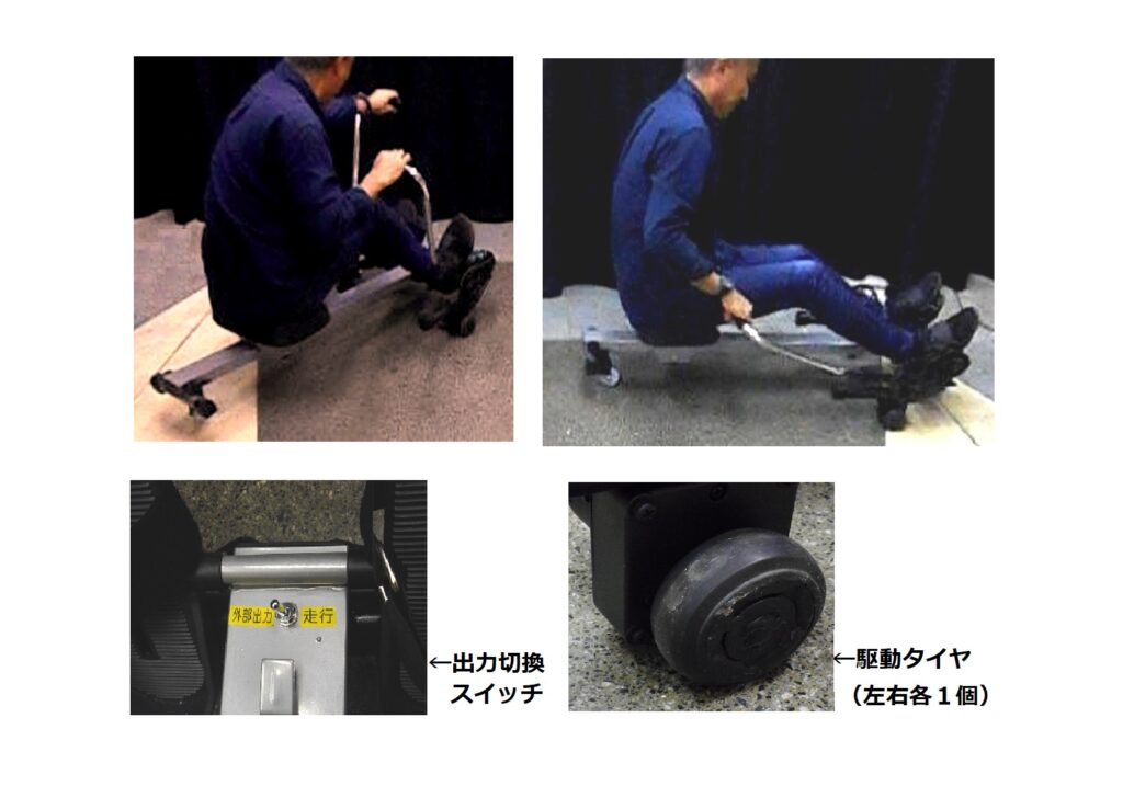 ボート漕ぎ 人力発電機（ローイング マシン 発電装置、ゲーム、走行型）1