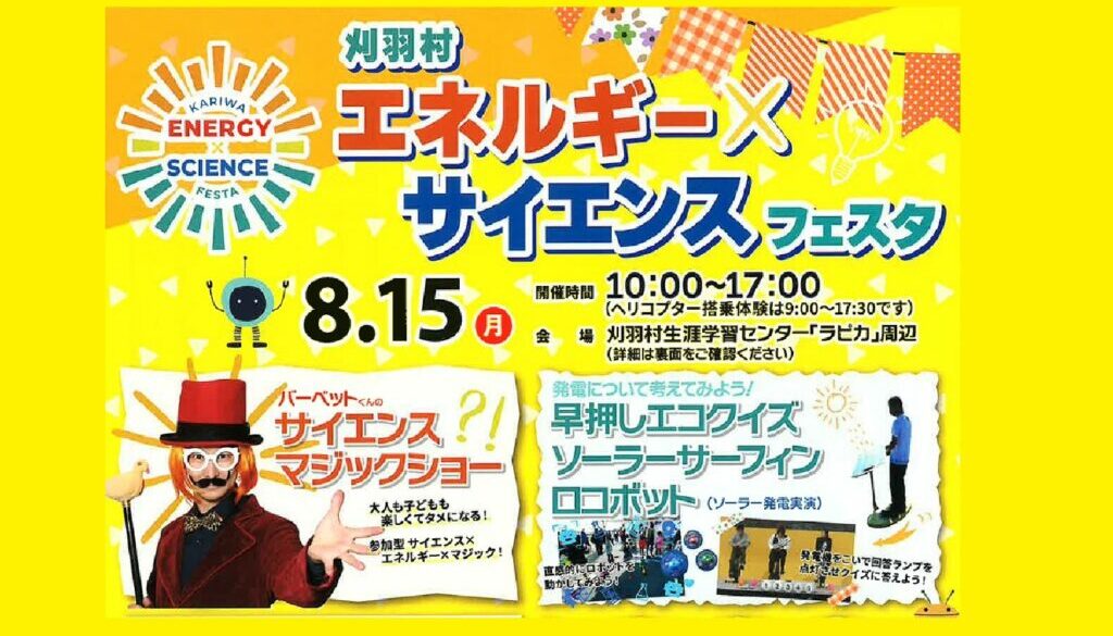 新潟県サイエンスイベント（ソーラーサーフィン、人力発電早押しクイズ、動物ミスト）