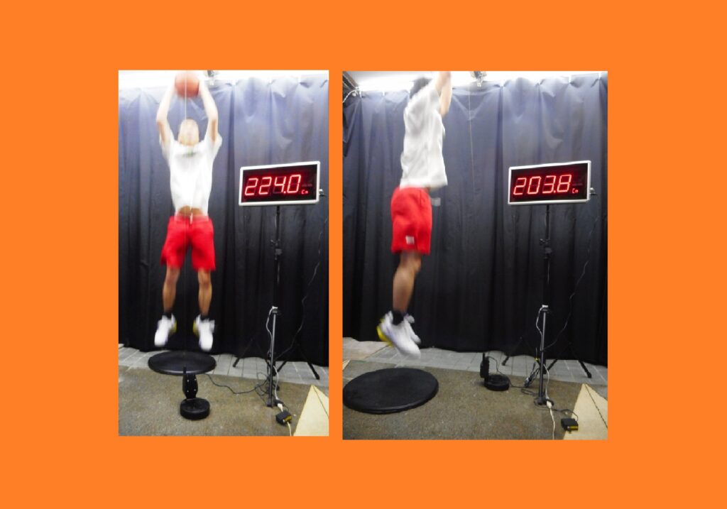 バスケットボール ジャンプ高さ測定装置（リング高さ 304.8cmに近付け！ ダンクシュートに挑戦）