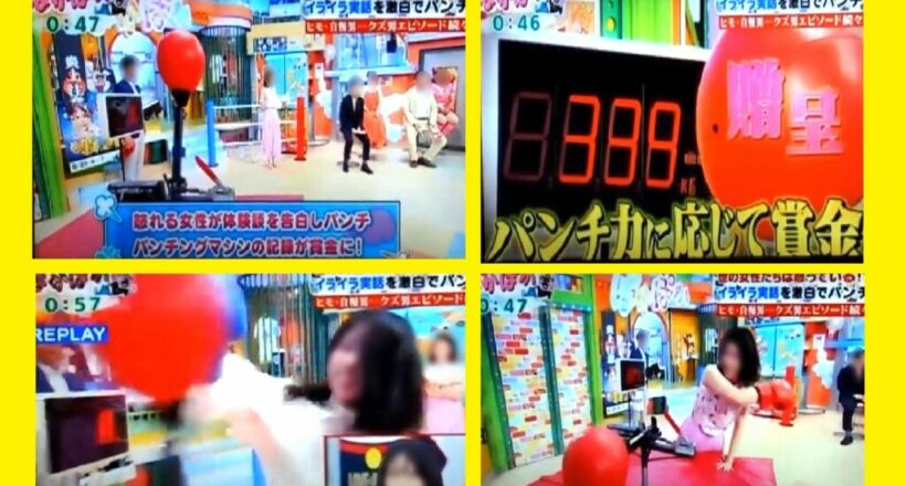 フジテレビ様ぽかぽか「イライラ実話を激白でパンチ」（パンチパワー測定装置）