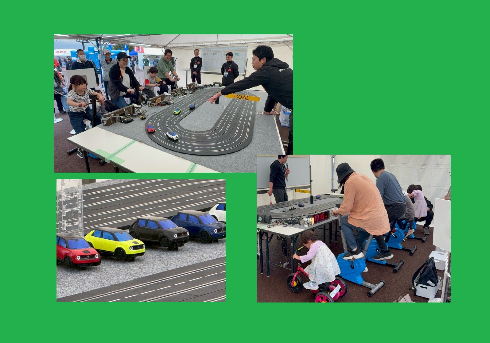 人力発電スロットカーレース（自動車メーカー様イベント　もてぎサーキット ）